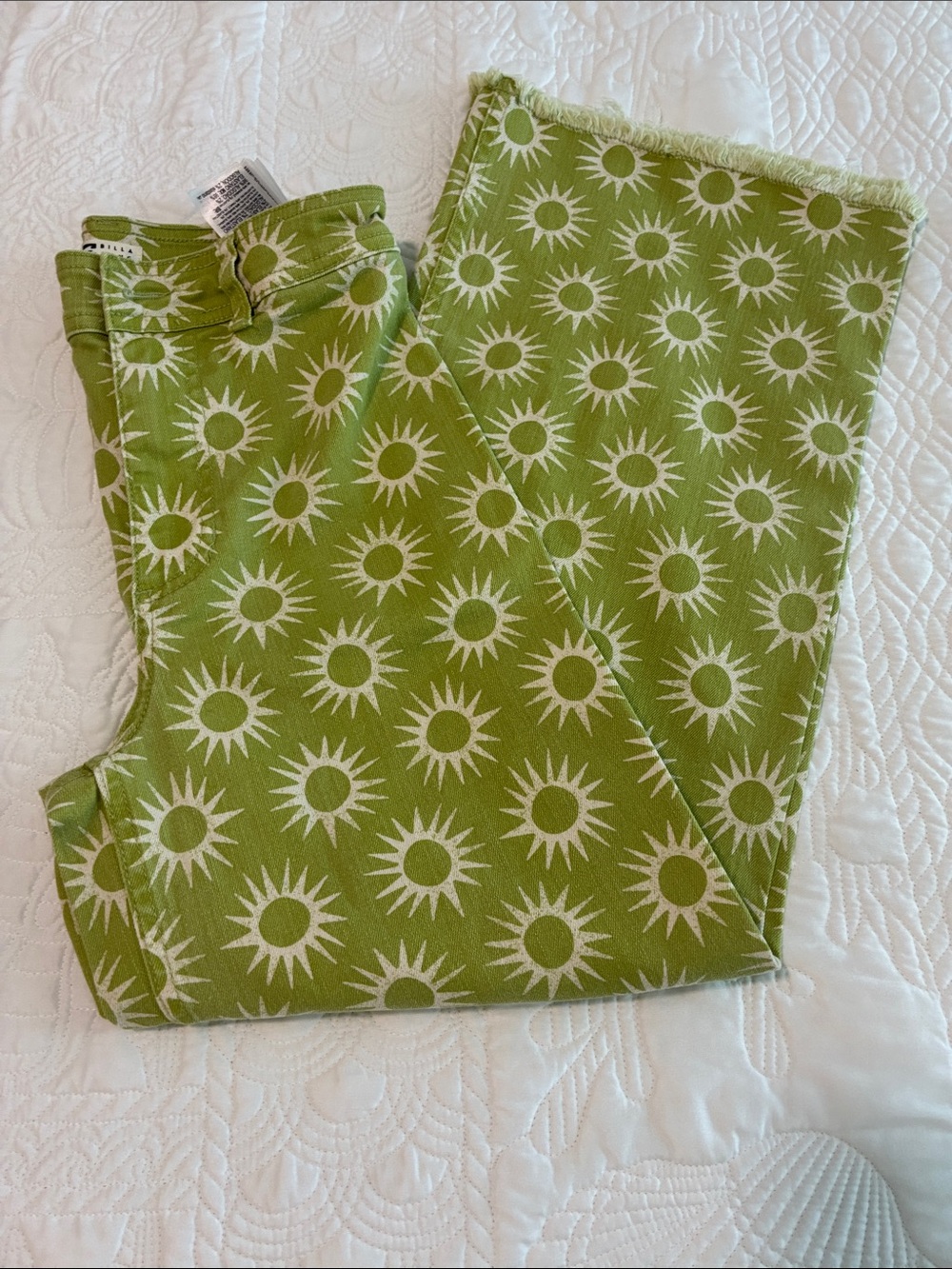 Billabong Green Sunburst Print Pants
